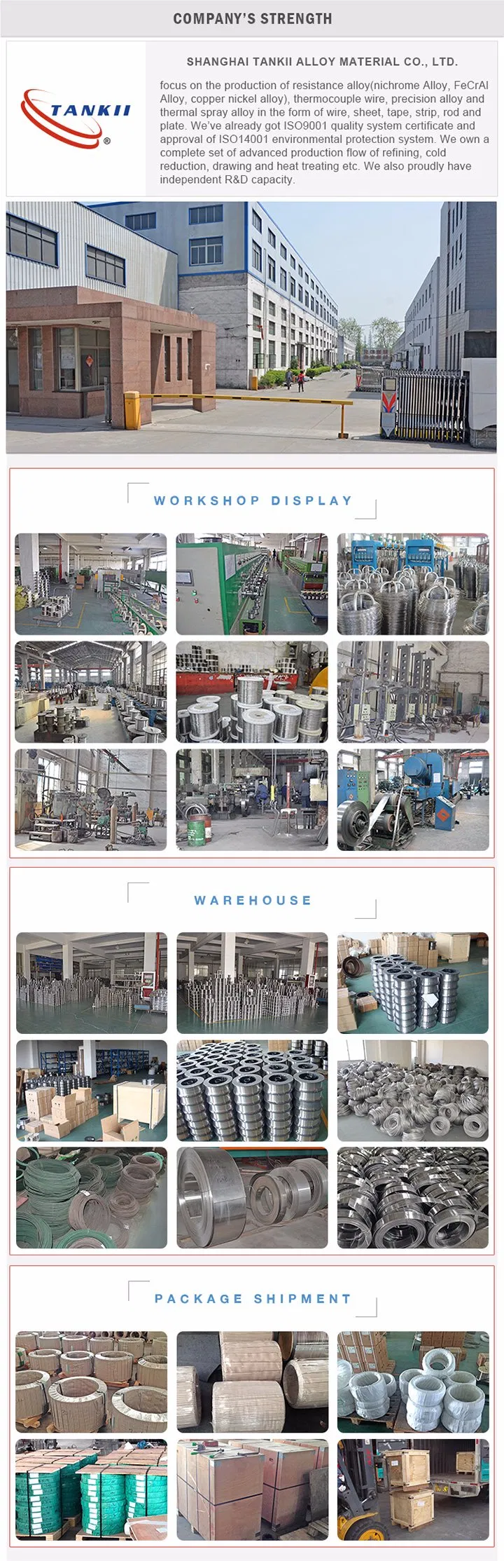 CuNi44 Constantan band / draad / plaat / platte draad voor industrieel gebruik 4