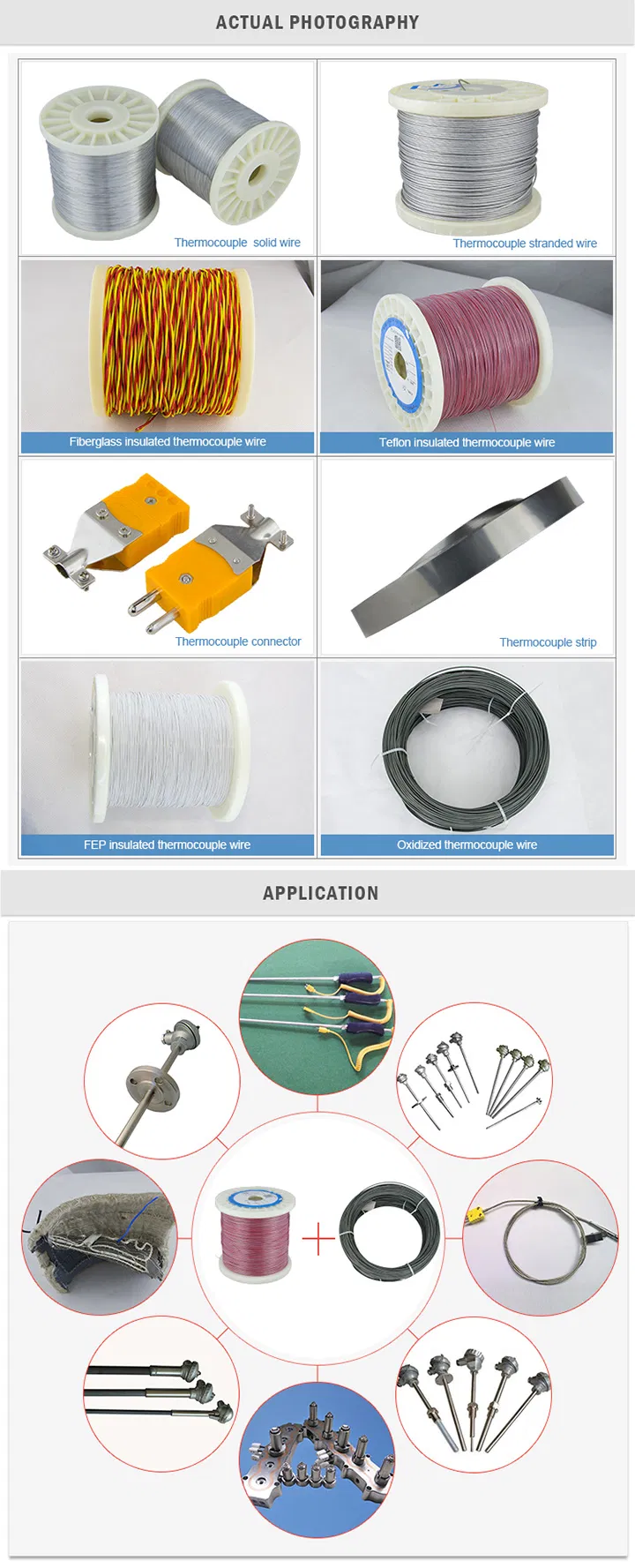 Tankii E-type Chromel Constantan Bare Thermocouple Draad 1